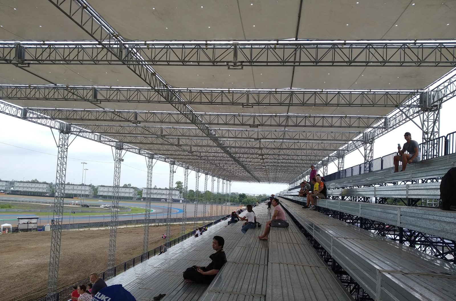 Covered grandstand overlooking the Chang International Circuit during the Thailand MotoGP weekend in Buriram