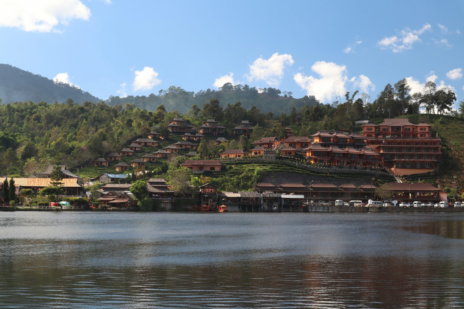 Ban Rak Thai Chinese tea village by a lake on the Mae Hong Son Loop
